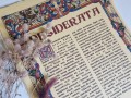 Stylizowany druk DESIDERATA na czerpanym papierze A3