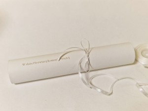 Tuba introligatorska biała A3 -  6x33cm - Komunia Św.