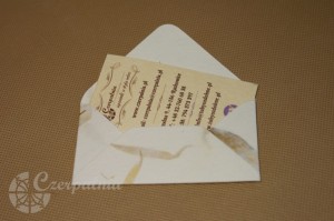 Mini koperta na wizytówkę 5,2 x9,5cm botaniczne