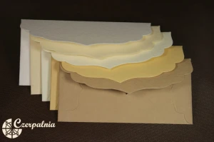 Koperty prezentowe 15x7,5cm z kartką - kolor